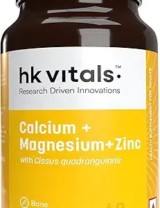 HealthKart hk vitals Calcium Magnesium & Zinc (60 Tablets) | With Vitamin D3, Calcium Supplement for Women and Men | For Bone Health & Joint Support